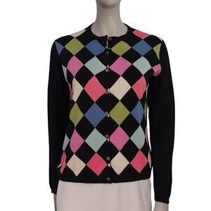 Multicolor Argyle Women's Cardigan
